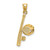 14K Solid Open-Backed Glove/Bat/Baseball Charm D1461
