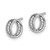 14k White Gold Diamond Initial O Earrings EM4170O-007-WA