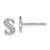 14k White Gold Diamond Initial S Earrings EM4170S-005-WA