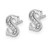 14k White Gold Diamond Initial S Earrings EM4170S-005-WA