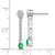 14k White Gold Diamond and Emerald Fancy Earrings EM3882-EM-050-WA