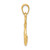 14K Solid Polished 3-D Anchor Pendant D1360