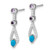 14k White Gold Turquoise/Amethyst/White Topaz Dangle Earrings EM7425-BTQ/AM-W