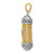 14K Two-Tone 3D Mezuzah W/Shin Charm CG41