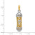 14K Two-Tone 3D Mezuzah W/Shin Charm CG41