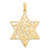 14K Star Of David 12 Tribes Pendant D894