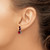 14k White Gold Garnet Dangle Earrings EM7457-GA-W