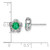 14k White Gold Emerald and Diamond Post Earrings EM8520-EM-018-WA