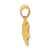 14k Solid Polished Open-Backed Crocodile Pendant D1416