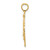 14k Solid Polished Framed Gymnast Pendant D1445