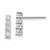 14k White Gold 4-stone Diamond Post Earrings EM5496-050-WA
