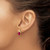 10k Checkerboard Created Ruby and Diamond Earrings EM4393-CRU-006-1YA