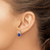 14K White Gold Checkerboard Created Sapphire and Diamond Earrings EM4393-CSA-006-WA