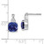 14K White Gold Checkerboard Created Sapphire and Diamond Earrings EM4393-CSA-006-WA