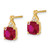 14k Checkerboard Created Ruby and Diamond Earrings EM4393-CRU-006-YA