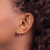 14k Checkerboard Created Ruby and Diamond Earrings EM4393-CRU-006-YA