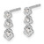 14k White Gold Diamond 3-flower Post Earrings EM5506-013-WA