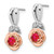 14K Two-tone White & Rose Ruby and Diamond Flower Post Earrings EM8266-RU-003-WRA