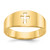 14k Polished Cut-out Cross Ring D973