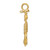 14K 3-D Solid Anchor with Rope Pendant D4166