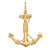 14K 3-D Solid Anchor with Rope Pendant D4166