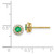14k Gold Diamond and Emerald Halo Post Earrings EM5588-EM-016-YA