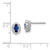 14k White Gold Diamond and Sapphire Oval Halo Earrings EM5591-SA-020-WA