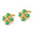 14K Lab Grown VS/SI FGH Dia and Created Emerald Post Earrings EM5616-CEM-001-YLG