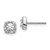 14k White Gold Square Cluster Diamond Earrings EM5466-062-WA