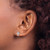 14K White Gold Lab Grown VS/SI FGH Dia Cross Post Earrings EM5533-010-WLG