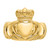 14k Polished Domed Claddagh Ring D983