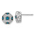 14k White Gold Fancy White and Blue Diamond Post Earrings EM5486-BD-025-WA