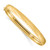 14K Satin Diamond-cut Edge Oval Flexible Bangle DB685