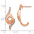 14k Rose Gold Polished Diamond Teardrop w/flower Post Earrings EM6882-033-RA