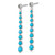 14k White Gold Graduated Turquoise and White Topaz Earrings EM7416-BTQ-W