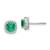 14k White Gold Cushion Emerald and Diamond Halo Earrings EM4241-EM-015-WA