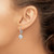 14k White Gold Polished Diamond-Cut Dangle Leverback Earrings E766