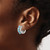 14k White Gold Turquoise and White Topaz Hinged Hoop Earrings EM7417-BTQ-W
