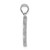 14k White Gold Satin Diamond-cut Moon Pendant D4587