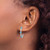 14k White Gold Turquoise and White Topaz J-hoop Earrings EM7421-BTQ-W