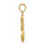 14K Polished Anchor & Chain Pendant D4602