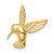 14K Polished Hummingbird Chain Slide D4588