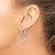 14k White Gold Diamond Fascination Oval Twist Hinged Hoop Earrings DF151