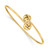 14K Polished Love Knot Flexible Bangle DB674