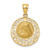 14K Brushed & Polished Virgin Mary Pendant D4679