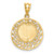 14K Brushed & Polished Virgin Mary Pendant D4679