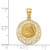 14K Brushed & Polished Virgin Mary Pendant D4679