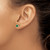 14K Lab Grown VS/SI FGH Dia & Created Emerald Halo Post Earrings EM8582-CEM-010-YLG