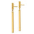 14k Fancy Squared Post Dangle Earrings E815