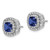 14K White Gold Lab Grown VS/SI FGH Dia & Created Blue Sapphire Earrings EM7501-CSA-100-WLG